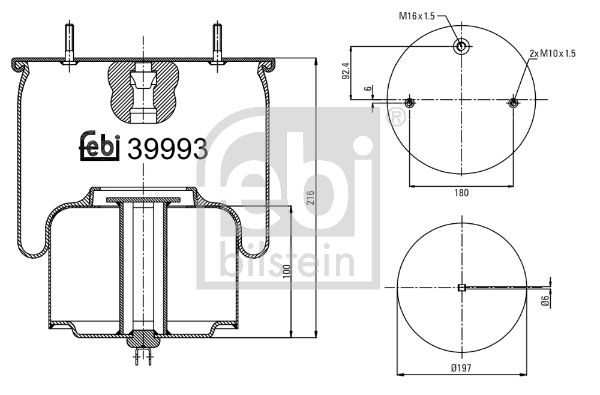 FEBI BILSTEIN Кожух пневматической рессоры 39993